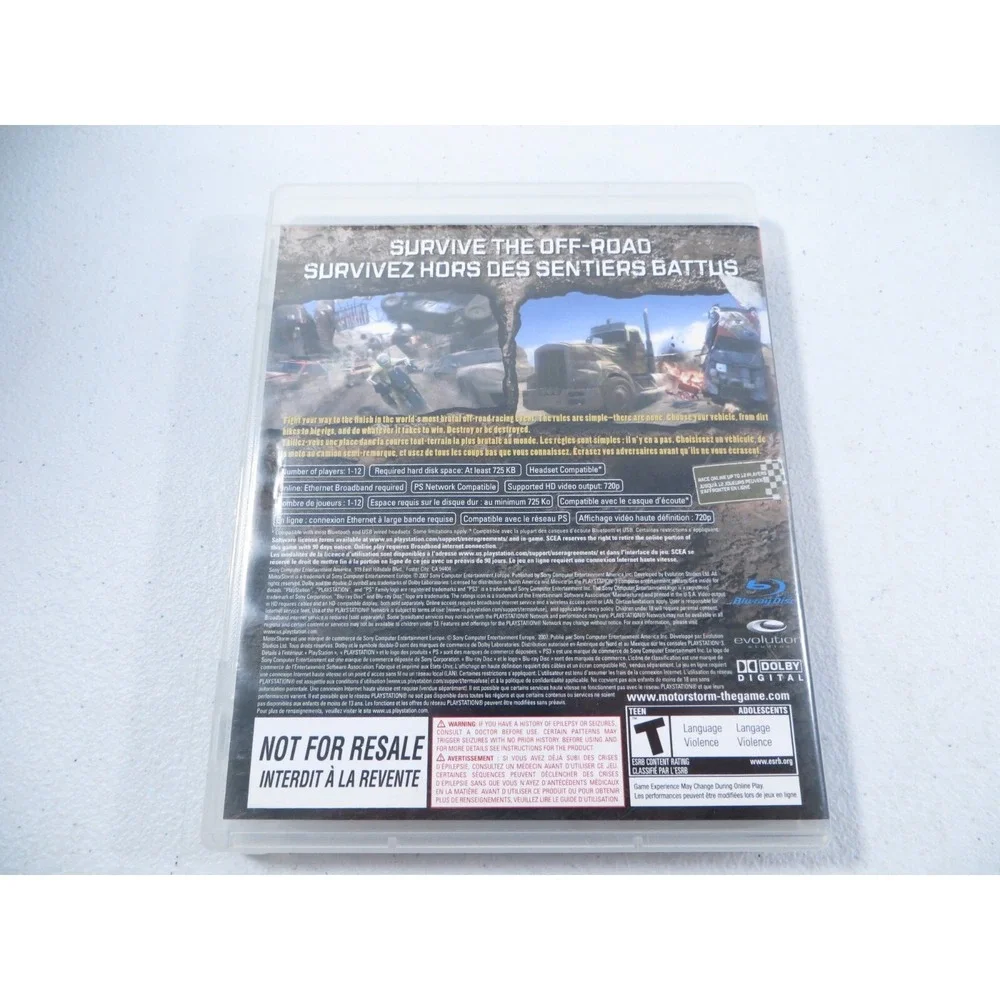 MotorStorm Not‎ For Resale Sony Playstation 3 PS3 2007 Complete CIB TESTED